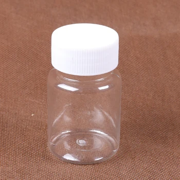 10Pcs 60ml פלסטיק שקוף מחמד למילוי חוזר חותם בקבוקים, צלוחיות הכימית חנות מיכל פלסטיק כובע בורג