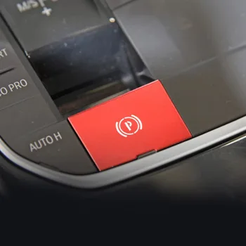 1pc אלומיניום סגסוגת מכונית אלקטרונית. בלם כפתור הכיסוי לקצץ אדום כחול כסף עבור ב. מ. וו 3Series G20 G28 20-21 LHD אביזרי רכב