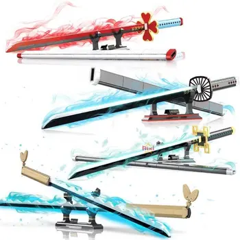 2023 אנימה חדש שד קוטלת Nichirin חרב אבני הבניין Hashibira אינסוק להב קטאנה סכין לבנים Cosplay צעצוע עבור הילד מתנה