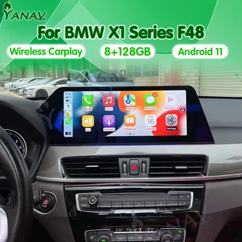 2Din אנדרואיד 11 רדיו במכונית BMW X1 F48 נגן מולטימדיה אוטומטי סטריאו ניווט GPS CCC CIC אלחוטית Carplay 12.3 אינץ 8G 128GB