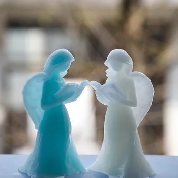 3D מלאך נרות סיליקון עובש DIY דיוקן של אלת האהבה נרות גבס סבון ייצור ציוד פסטיבל מתנה עושה עובש