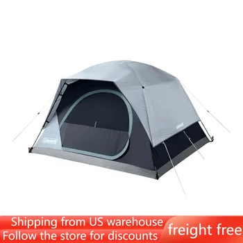 4-אדם במחנה אוהלים עם תאורת LED קמפינג אוהל נסיעות הובלה חינם אוהלים ציוד ציוד הטבע חוף טיול תיירות וטיולים