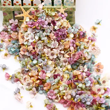 50pcs 2 סנטימטר מיני פרחים מלאכותיים ראש חתונה מסיבה בבית Decors זיוף בד משי דייזי DIY זר גרלנד מלאכות אביזרים