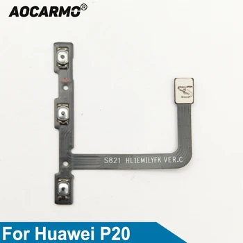 Aocarmo כוח חדש על כפתור עוצמת הקול מקש להגמיש החלפת כבל עבור Huawei P20
