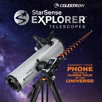 Celestron-מקצועי StarSense Explorer DX130AZ אסטרונומיים הטלסקופ, הטלפון החכם App-מוכשרת מידי, הניוטונית רפלקטור, 130mm F/5