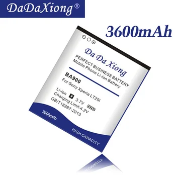 DaDaXiong 3600mAh BA900 Li-ion עבור Sony Ericsson TX LT29i J ST26i L S36h C2104 / C2105 הסוללה של הטלפון