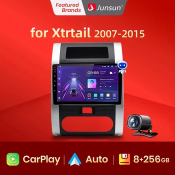 Junsun V1pro 8+256GB 2 din אנדרואיד אוטומטי רדיו ניסן Xtrtail T31 2007-2015 רדיו במכונית מולטימדיה GPS לעקוב אחר Carplay 2din