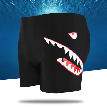 (L-3XL)גברים כריש בגד ים הדוק יבש מהירה אלסטיות גבוה לשחות מכנסיים קצרים החוף בגד ים קפיץ חם עשרה בגדי ים