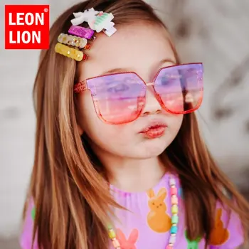 LeonLion 2023 כיכר ילדים הגנת UV משקפי שמש משקפי שמש משקפי ילדים חמוד אופנה משקפי התינוק UV400 Lentes דה סול Mujer