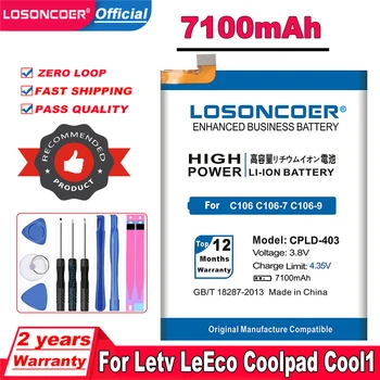 LOSONCOER 7100mAh CPLD-403 סוללה עבור Letv LeEco Le3 לה 3 LeRee עבור Coolpad Cool1 מגניב 1 כפול C106 C106-6/7/8/9 C107-9 הסוללה