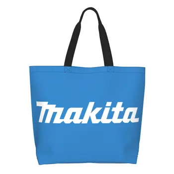 Makitas קניות שקיות Kawaii מודפס בד הקונה כתף שקיות קיבולת גדולה נייד תיק