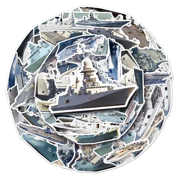MX/50pcs ספינת מלחמה מדבקה מתכננת אלבום הדבקות נייר עמיד למים מדבקות על המחשב הנייד של הילד מתנה
