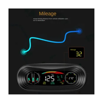 P18 האד תצוגה עילית המכונית 4X4Inclinometer Off-Road גשש GPS מד מהירות מד שיפוע כלי רכב עבור כל רכב