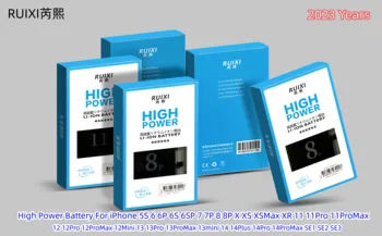 RUIXI 2023 באיכות גבוהה סוללה עבור iPhone 6 6 5 סה 7 8 פלוס X Xs מקס 11 12 מיני 13 14 Pro + כלים חינם מדבקה