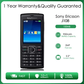 Sony Ericsson Cedar J108 מחודשים-מקורי סמארטפון 280MB RAM 2MP מצלמה טלפון סלולריים זולות עם משלוח חינם