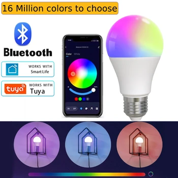 Tuya Bluetooth Smart הנורה אלקסה E27 מנורת Led RGB חכם נורות 110V 220V חכם מנורות עבור Google Assisatnt חכם החיים