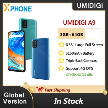 UMIDIGI A9 3GB זיכרון 64GB. הגירסה העולמית 6.53