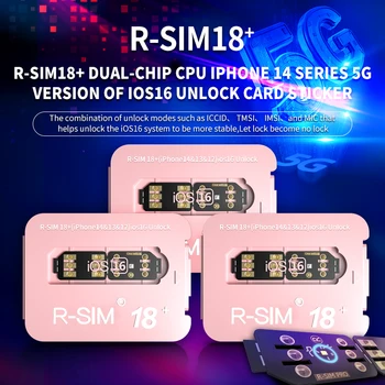 v28 R-SIM18+ Dual-שבב המעבד פתיחת כרטיס IPhone14~6 סדרת 5G גרסה iOS16
