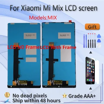 XIAOMI Mi לערבב מסך LCD מקורי הרכבה עם חזית התיק השחור עם תיקון הכלים ואת מזג סרט