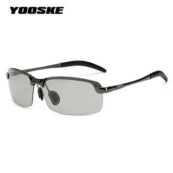 YOOSKE מקוטב משקפי שמש לגברים נשים משקפי שמש 2023 זכר לשנות צבע רכיבה על אופניים Photochromic מקוטב משקפיים העין