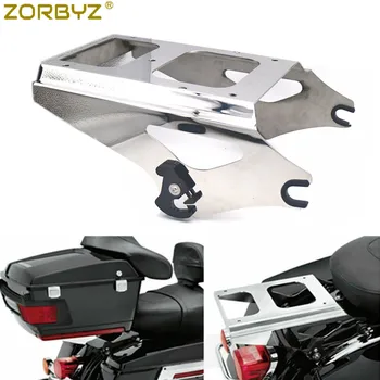 ZORBYZ אופנוע Chrome שתי הטיול פאק Pack הר תא מטען עבור הארלי הכביש ברחוב קינג הגלישה 2009-2013