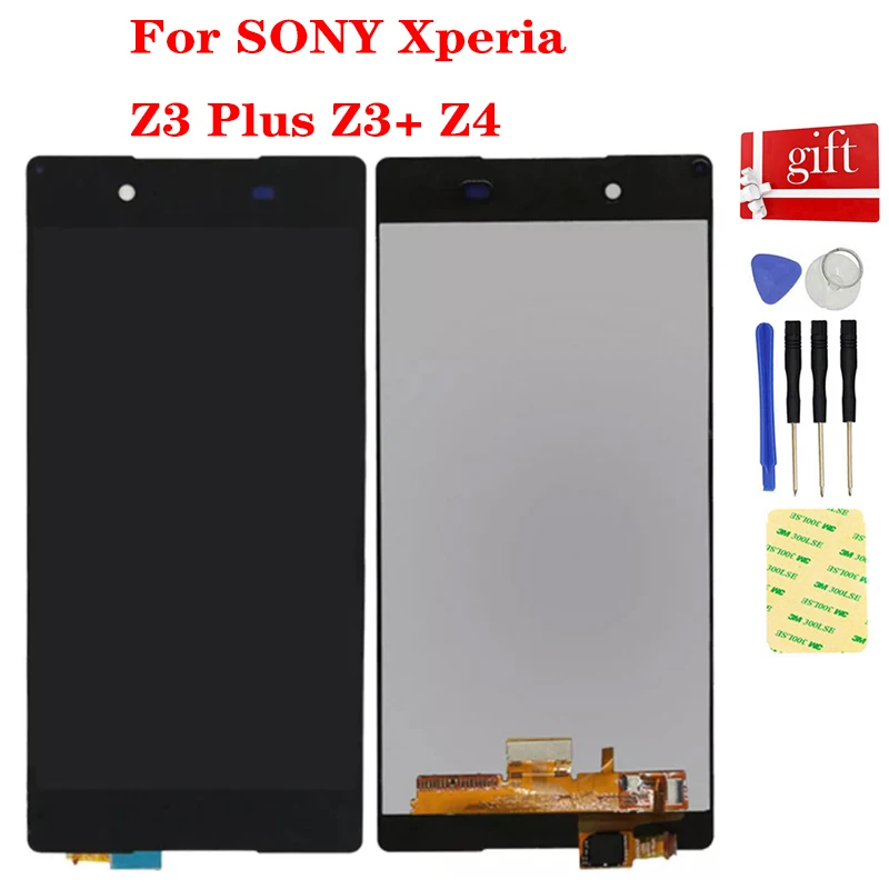 עבור SONY Xperia Z3 Plus Z3+ תצוגת LCD מסך לוח Sony Z4 LCD מטריקס מסך מגע דיגיטלית זכוכית חיישן הרכבה . ' - ' . 0