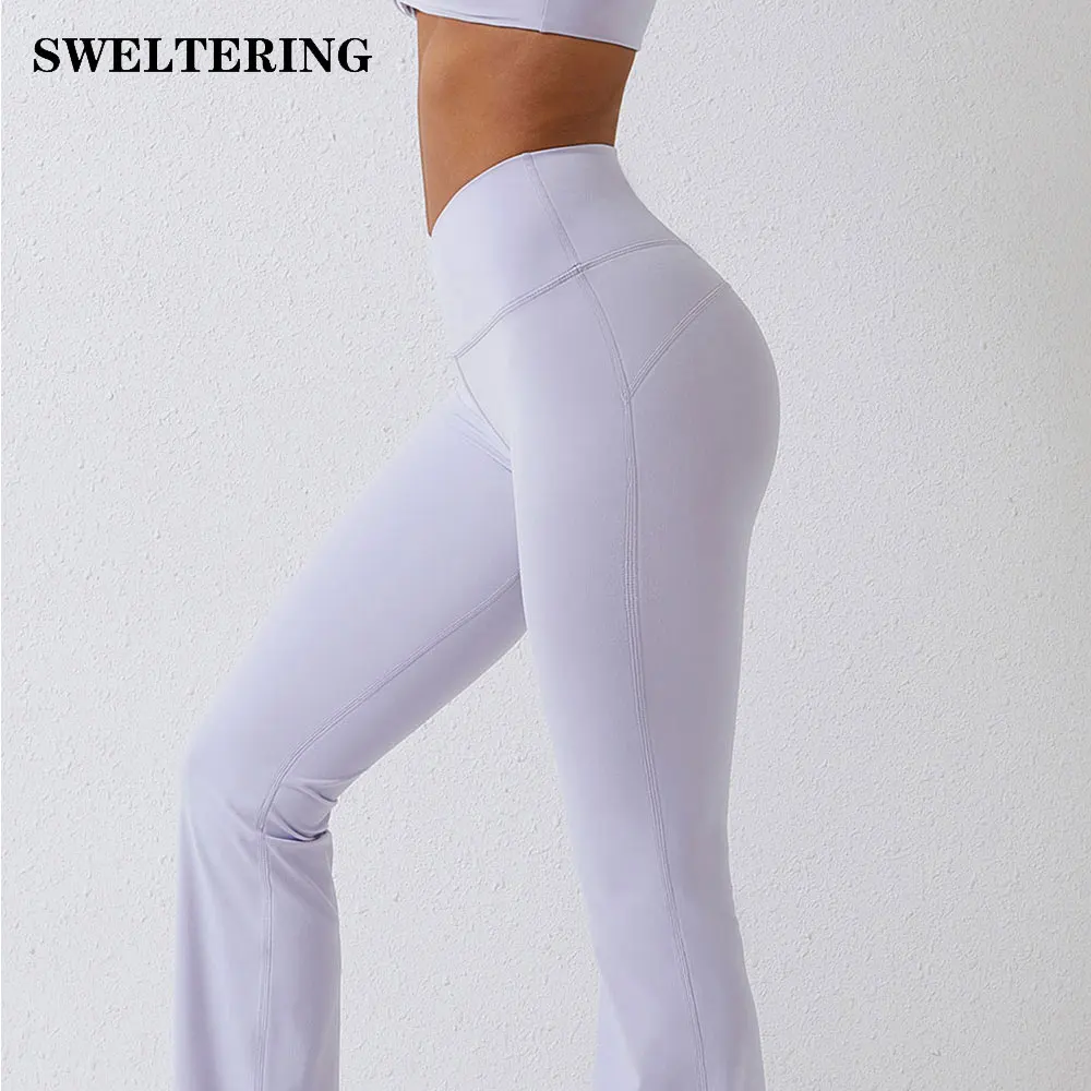 2023 יוגה מכנסיים נשים גבוה מותן חותלות כושר לדחוף אימון כושר Elasticed רחב הרגל הזיקוק חותלות ספורט גרביונים מכנסיים . ' - ' . 0