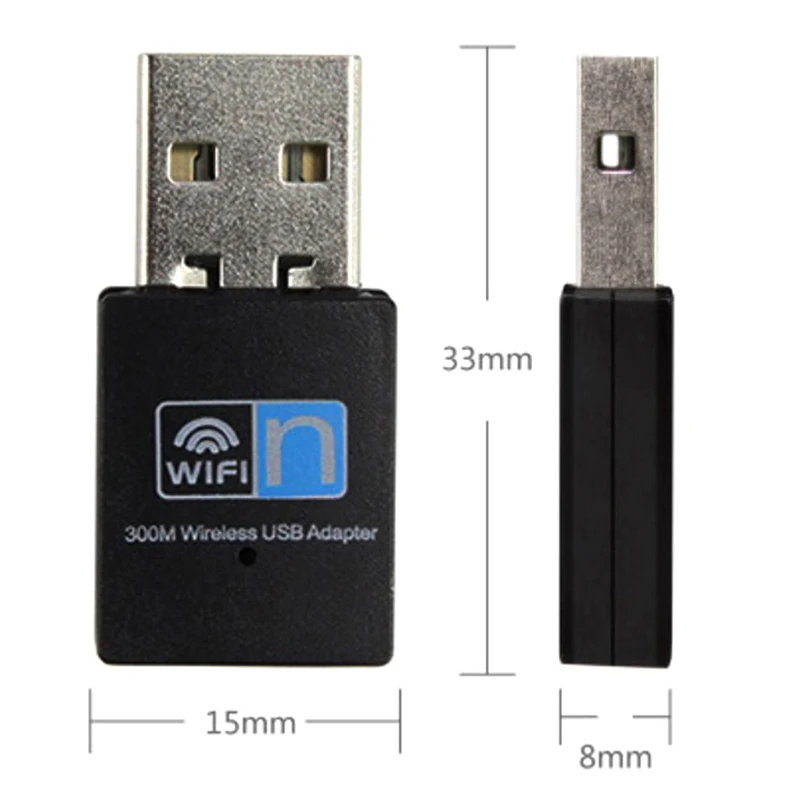 Usb Mini Wireless כרטיס רשת USB 2.0 מתאם WiFi 300 2.4 GHz אנטנת WiFi RTL8192 Dual Band 802.11 b/n/g אלחוטית מיני . ' - ' . 1
