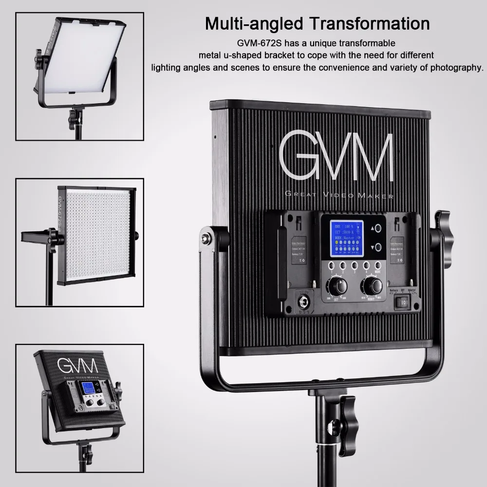 GVM 672S להגדיר ערכת וידאו אור לצילום Led תאורה צילום תאורה סטודיו צילום תמונות תאורה מנורת לדים . ' - ' . 2