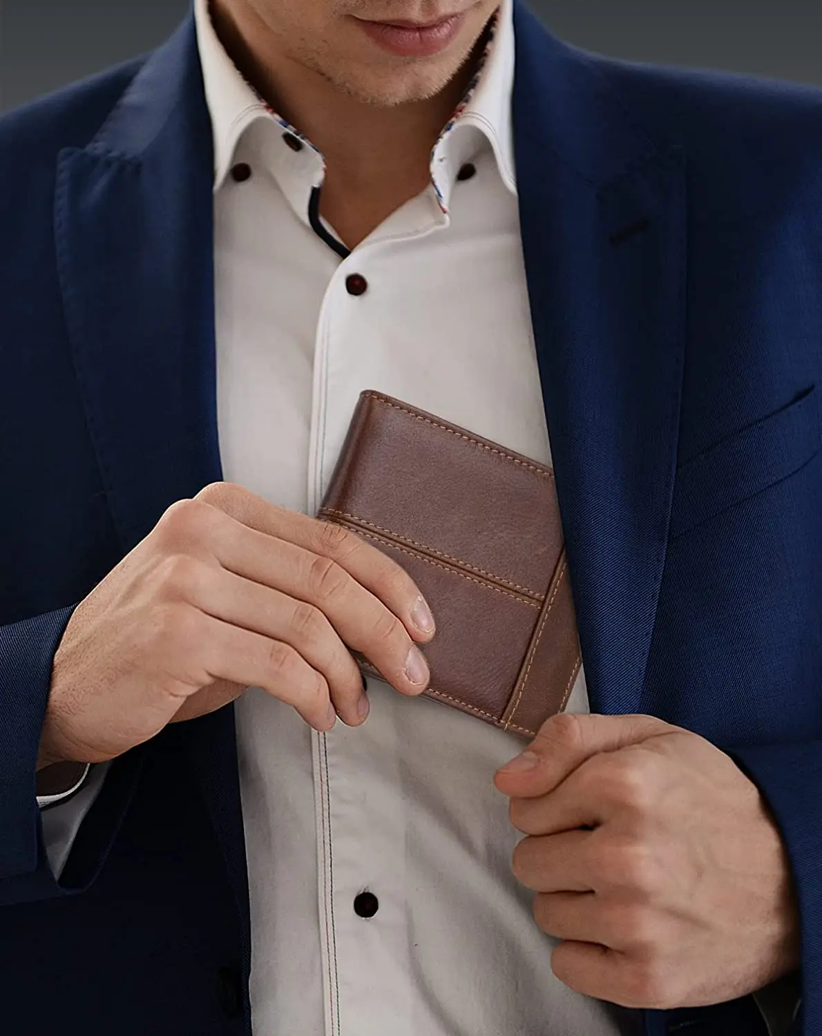 Mens הארנק RFID עור אמיתי Bifold ארנקים לגברים, מזהה חלון 16 מחזיקי כרטיס אשראי Carteira Masculina Billetera גבר . ' - ' . 2
