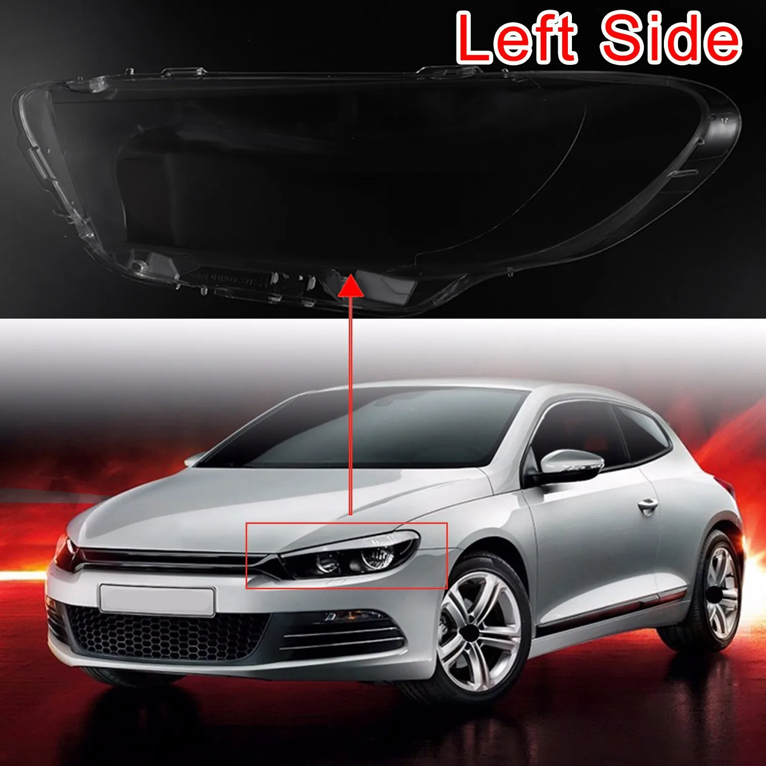 זוג(שמאל+ימין)עבור 2008-2014 המכונית כיסוי עדשת פנס החלפה שקופה אהיל זכוכית פגז . ' - ' . 2