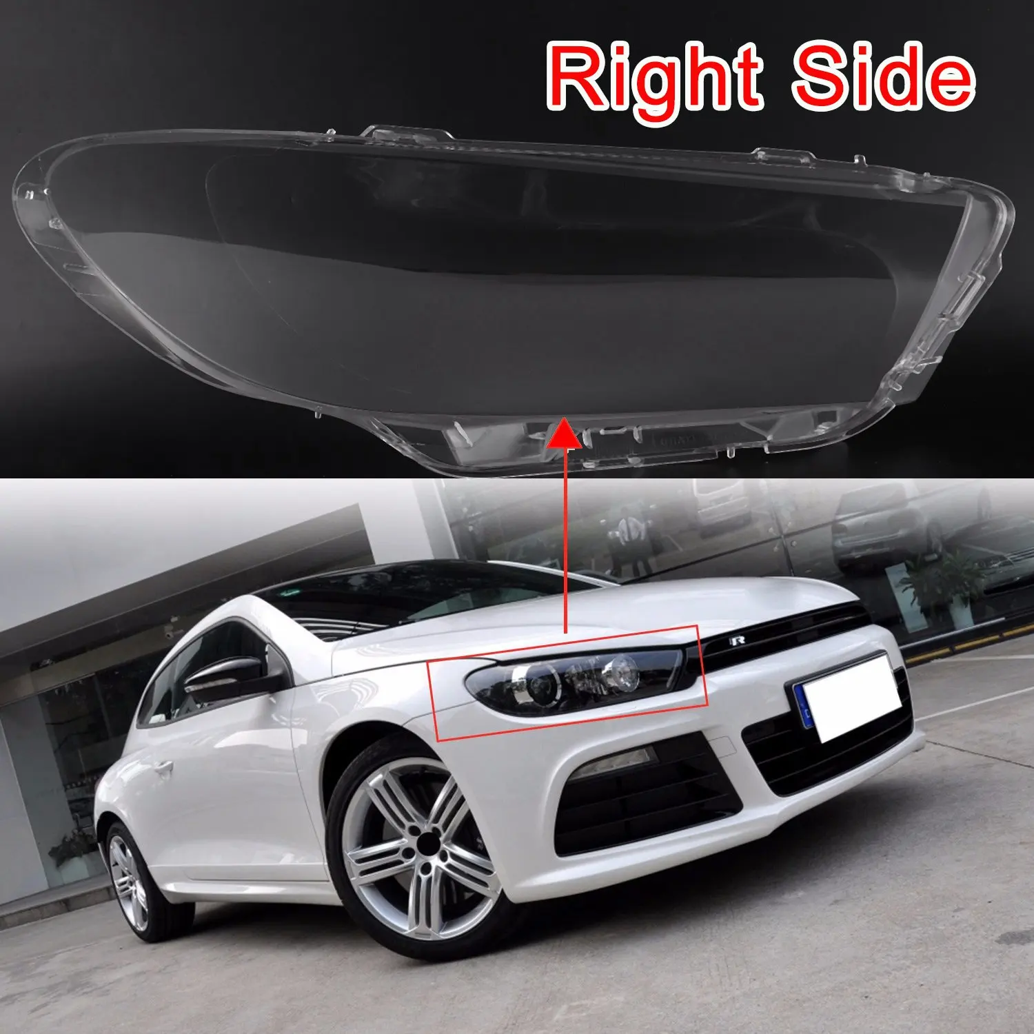 זוג(שמאל+ימין)עבור 2008-2014 המכונית כיסוי עדשת פנס החלפה שקופה אהיל זכוכית פגז . ' - ' . 3