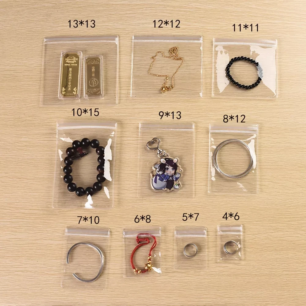 1000 חתיכות/הרבה הנמכר ביותר עגיל שרשרת אריזה רוכסן ברור PVC תכשיטים קוסמטיקה עם רוכסן התיק . ' - ' . 5