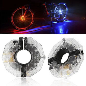 אופניים גלגל רכזת אורות LED רכיבה על אופניים צבעוניים אופניים דיבר אופניים גלגל רכזת אורות LED עמיד למים רכיבה על אופניים המנורה