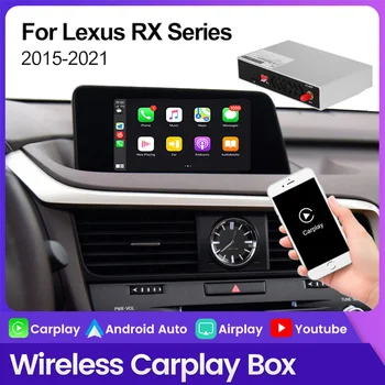 אלחוטית CarPlay עבור לקסוס RX RX200 RX350 RX450 2015-2019 אנדרואיד אוטומטי Miorror הקישור לשדרג OEM מסך שליטה הקולית Siri