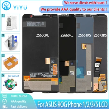 המקורי עבור Asus רוג ' טלפון 5/3/2 ZS600KL ZS660KL ZS661KS ZS673KS תצוגת LCD מסך מגע דיגיטלית לוח הרכבה החלפה