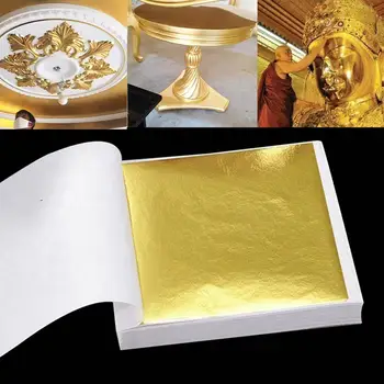 זהב וכסף מלאכותי נייר עוגת קינוח קישוט אמנות 200 יח'