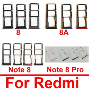 זיכרון כרטיס ה SIM-מגש בעל Xiaomi Redmi 8 8A על Redmi הערה 8 Note8 8pro Sim & Micro Sd Card Reader חריץ החלפת תיקון