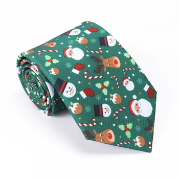 חג המולד העניבה של גברים אופנה מזדמן פתית שלג הדפסה פוליאסטר הצוואר עניבות אדם מקצועי דפוס עניבה 8cm חדשים חמים למכור