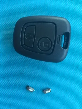 חדשות 2 כפתורים מרחוק המכונית Fob מפתח Case כיסוי חליפה NE73 להב (להב) עבור פיג ' ו 106 206 306 406+2Pcs Micro Switch לא לוגו