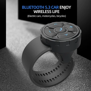 חכם אלחוטית Bluetooth 5.3 על הכפתור של השלט האוניברסלי אופנוע/אופניים הכידון Media Controller הגה רכב שליטה BF