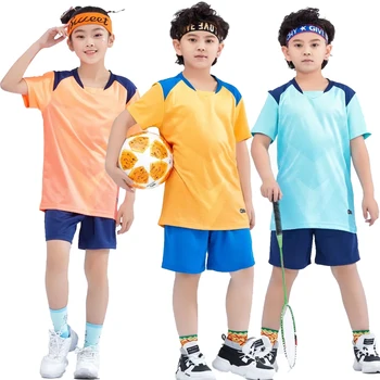 ילדים כדורגל ג ' רזי קובע ילדים בנים ובנות כדורגל ערכות מדים 2021 חדש Futbol אימון חולצות החליפה ספורטוויר DIY מותאם אישית