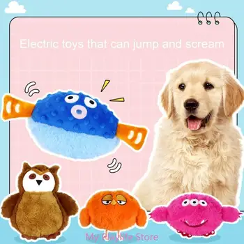 כלב צעצוע הצעצוע המצפצף צבעוני הכדור מקפץ פרווה הכדור חתלתול טעינה צעצוע Excercising מקורה חתולים חריקה צבעוניים בעלי חיים