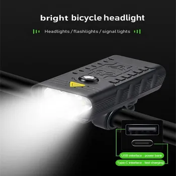 לילה רכיבה LED פנסים קדמיים 360 תואר הסיבוב USB לטעינה-אור דחוף להחליף סוללה מובנית אטים לגשם אורות אופניים
