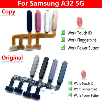 מקורי ולהעתיק A32 5G כפתור הבית טביעת אצבע Touch ID, חיישן להגמיש כבלים סרט חלקי חילוף עבור Samsung Galaxy A32 5G