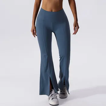 נשים הזיקוק חותלות יוגה מכנסיים נשים כושר ספורט התלקח שאיפה נשים גבוהה המותניים רחב הרגל המכנסיים בתוספת גודל לרקוד את המכנסיים.