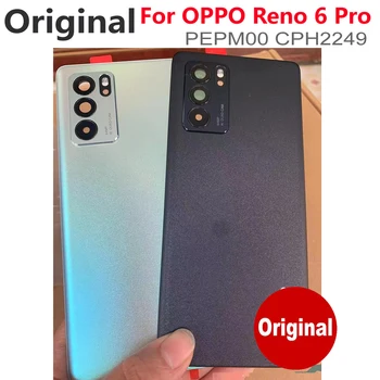 סוללה מקורית בחזרה כיסוי זכוכית דיור עבור OPPO רינו 6 Pro PEPM00 CPH2249 Reno6 Pro 6Pro תיק אחורי הדלת מכסה החלפת עדשה