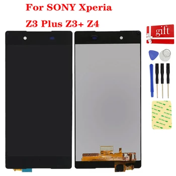 עבור SONY Xperia Z3 Plus Z3+ תצוגת LCD מסך לוח Sony Z4 LCD מטריקס מסך מגע דיגיטלית זכוכית חיישן הרכבה