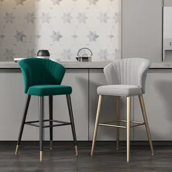 עיצוב מחכה כסאות אוכל סלון מטבח קטיפה מודרני ארגונומי כיסא בר עם משענת איפור Cadeira סטי רהיטים