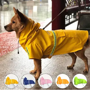רעיוני הכלב מעיל עמיד למים מחמד בגדים חיצוני מעיל גשם מעיל קטן, בינוני, כלבים גדולים